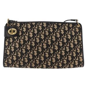 Christian Dior Vintage Cd Trotter Canvas Black Canvas Shoulder Bag Bag